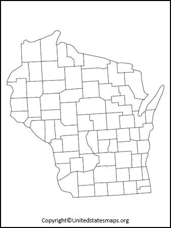 Blank Wisconsin Map worksheet