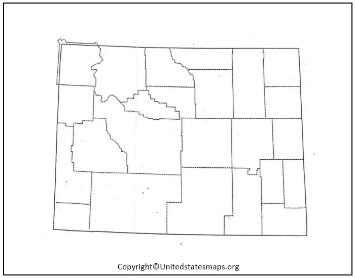 wyoming map outline