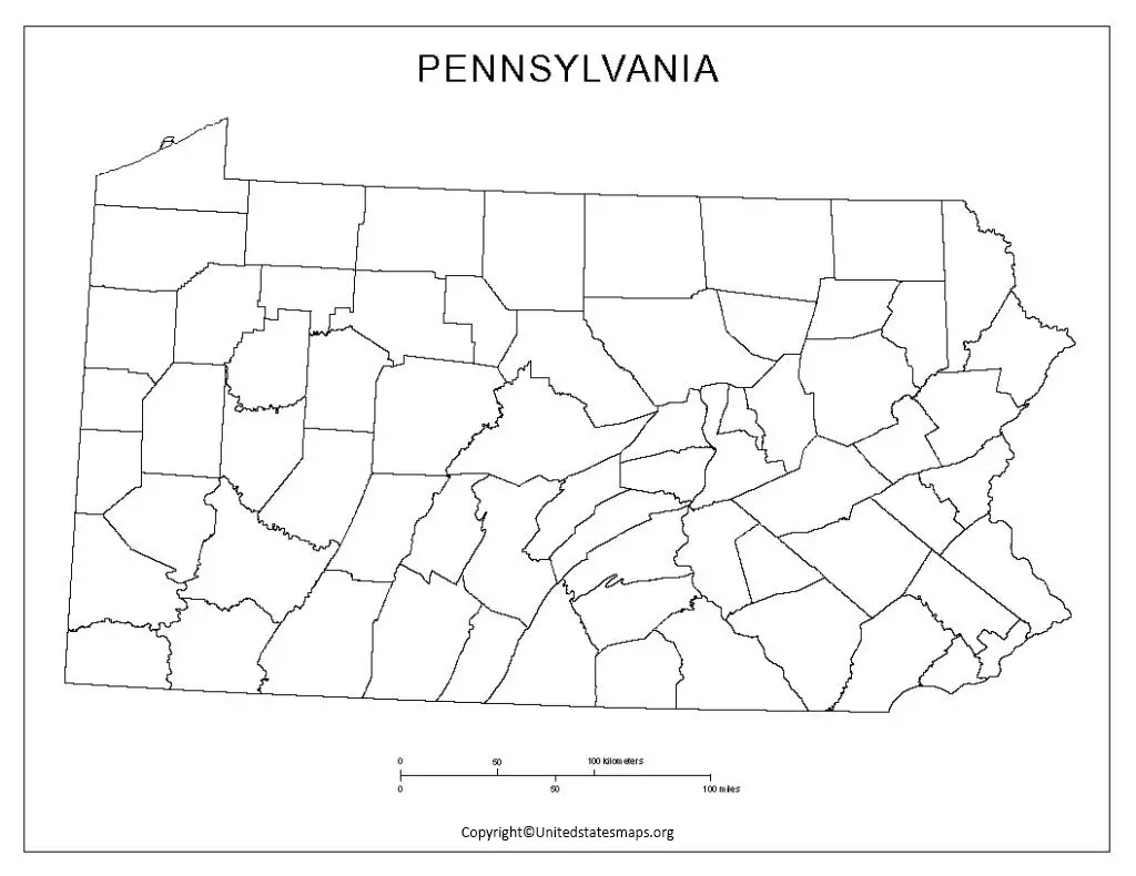 Blank Pennsylvania Map