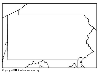 Blank map of Pennsylvania