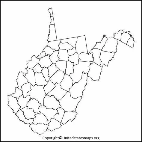 Blank West Virginia Map