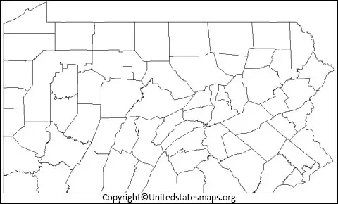Printable map of Pennsylvania