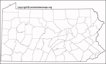 Printable map of Pennsylvania