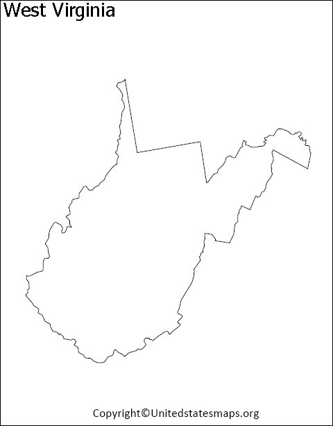 Printable Map of West Virginia