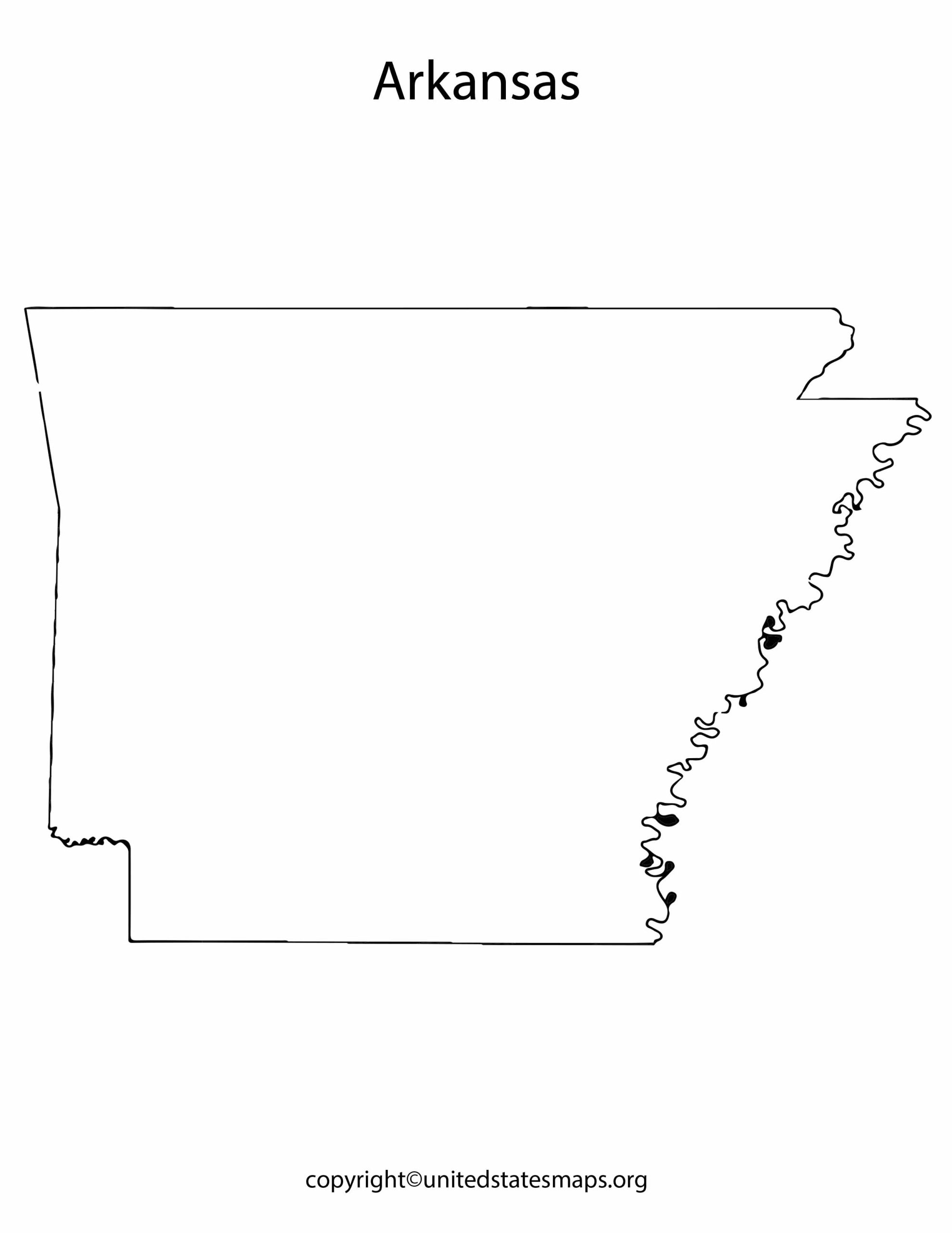 Blank Arkansas Map Printable Map Of Arkansas In PDF Arkansas Map Blank Scaled 