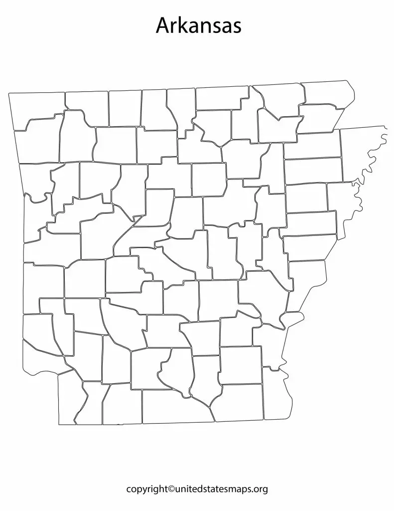 Arkansas Map Outline