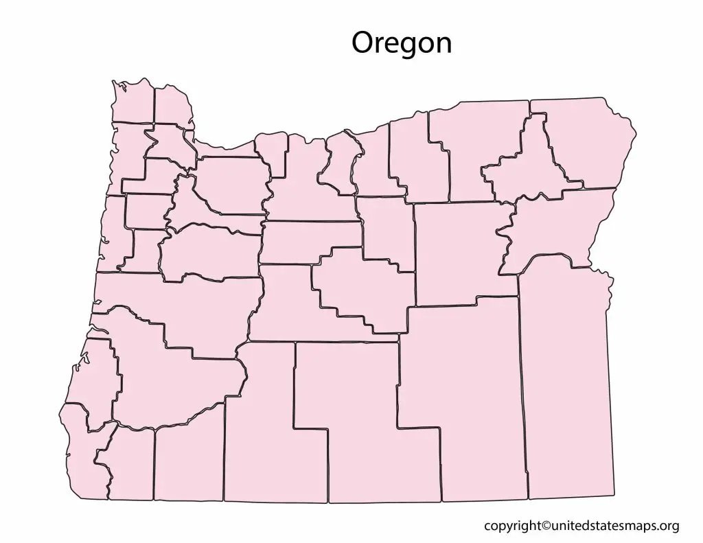 Blank Oregon Map