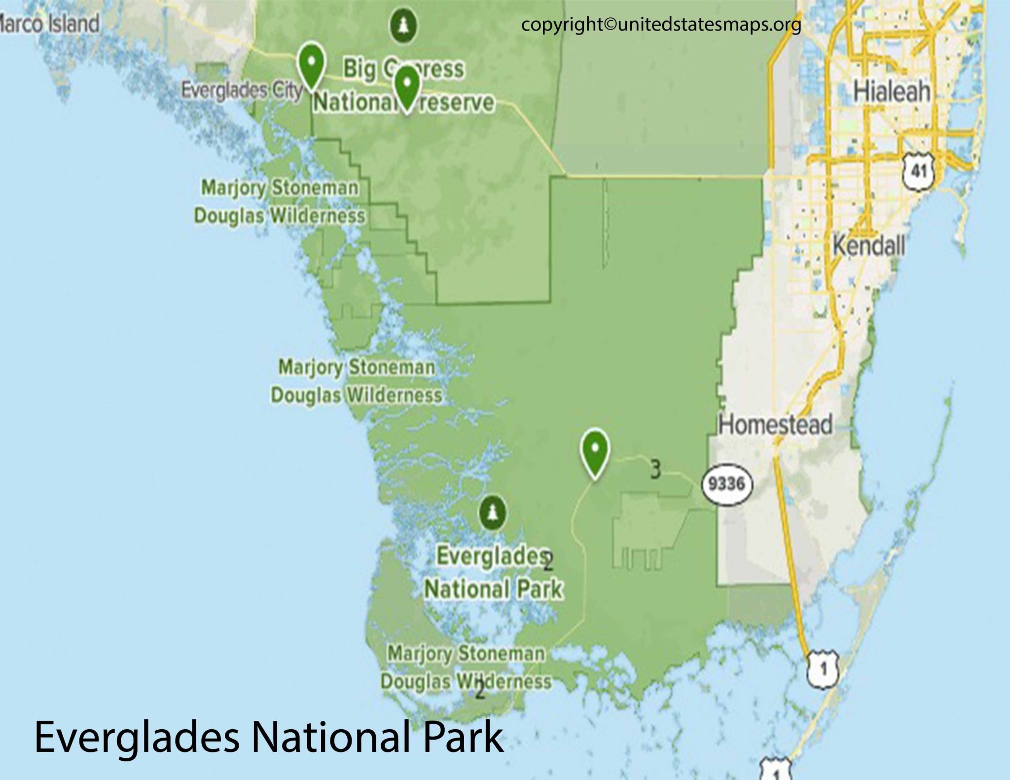 Everglades National Park Map Florida - Everglades Florida National Park Map 2048x1583