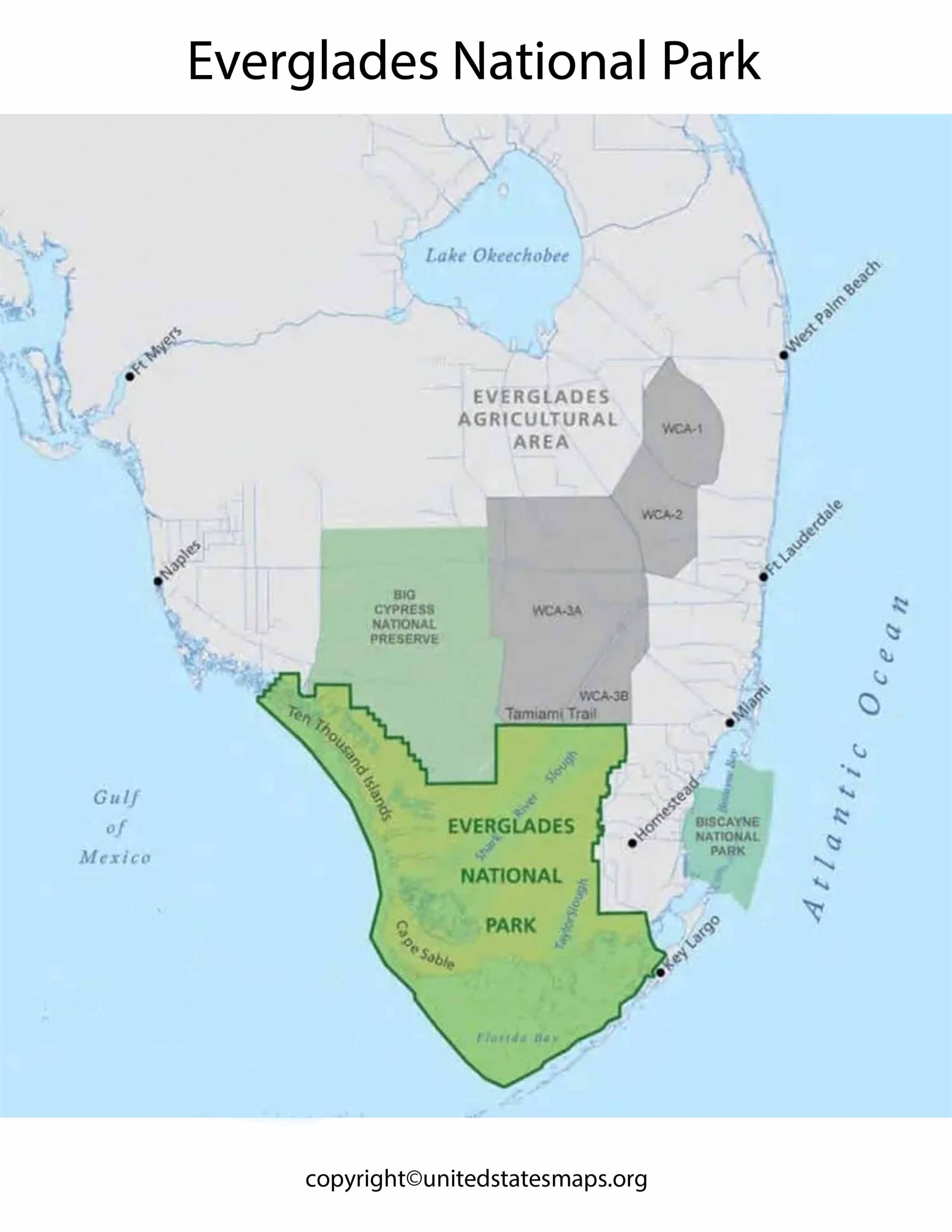 Everglades National Park Map Florida - Everglades National Park Boundary Map Scaled 