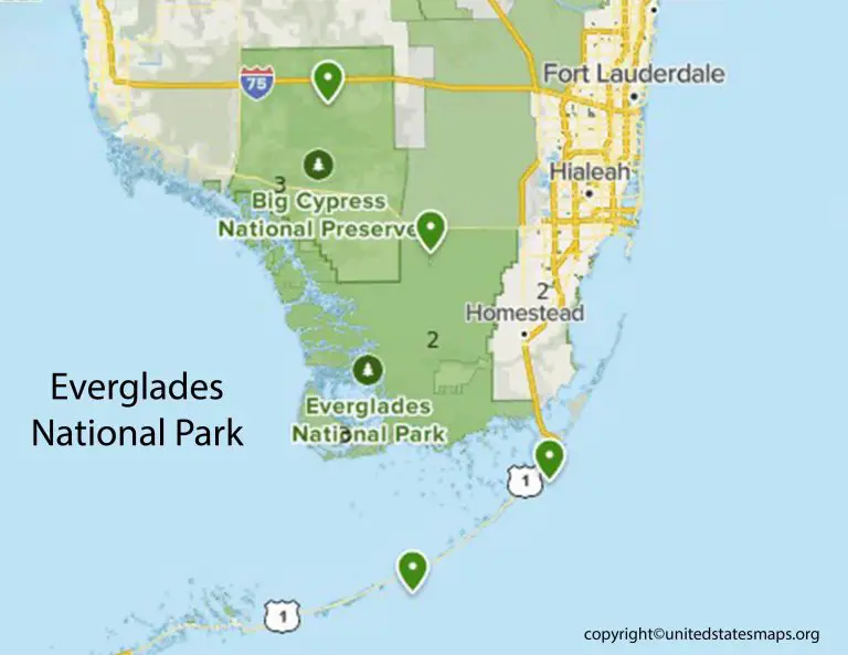 Everglades National Park Map Florida National Park Map Everglades National Park Trail Map 768x593