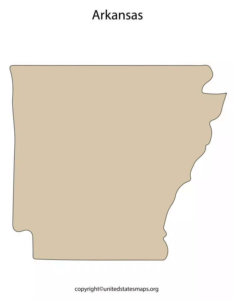 Blank Arkansas Map Printable Map Of Arkansas In PDF Printable Map Of Arkansas 791x1024 .webp