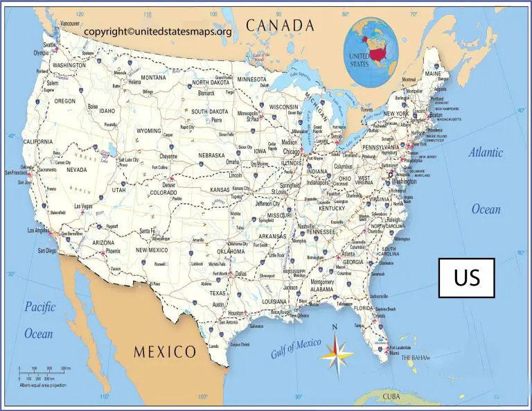 US World Map | United States World Map with States