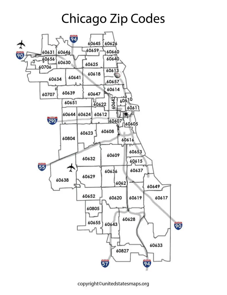Chicago Map by Zip Code