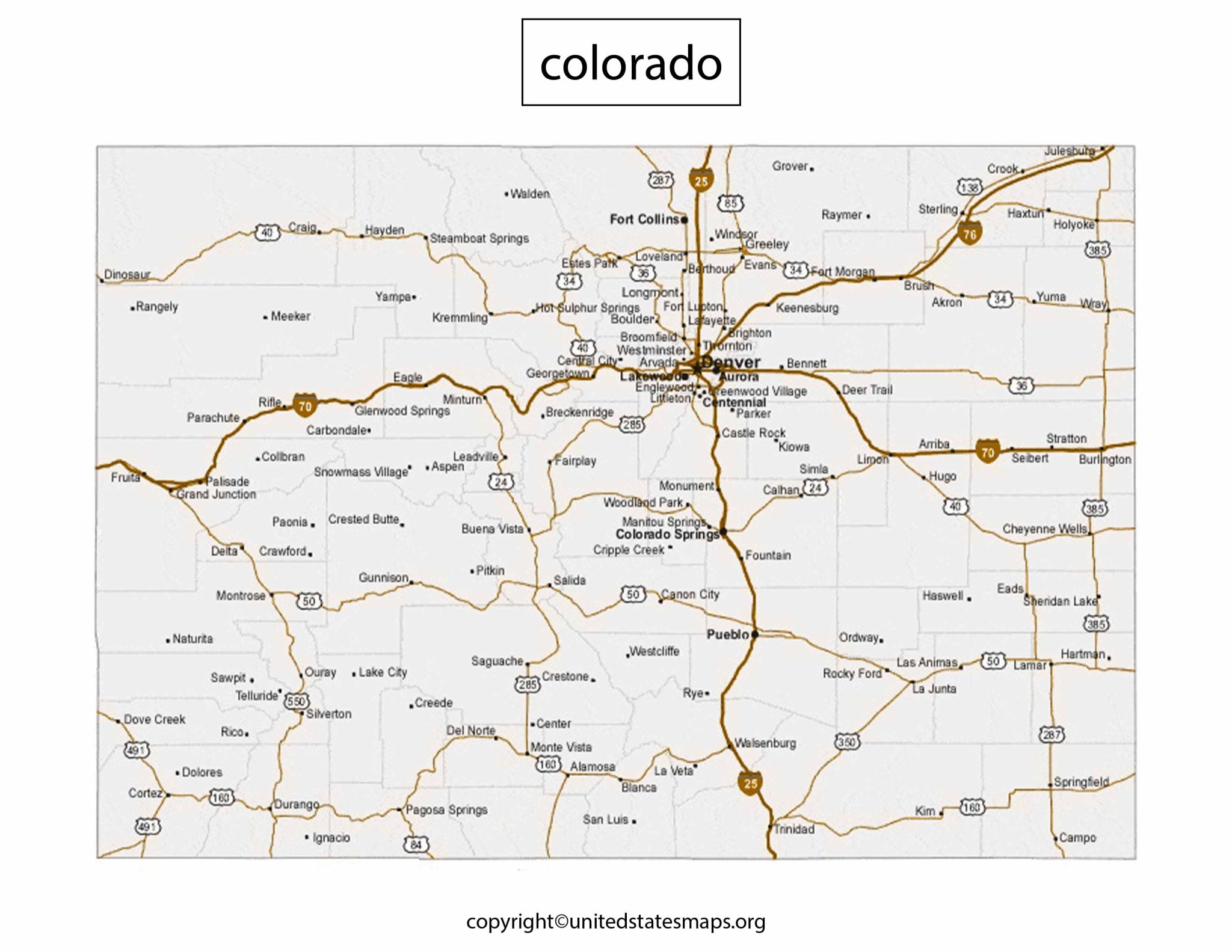 Colorado Political Map | Political Map of Colorado