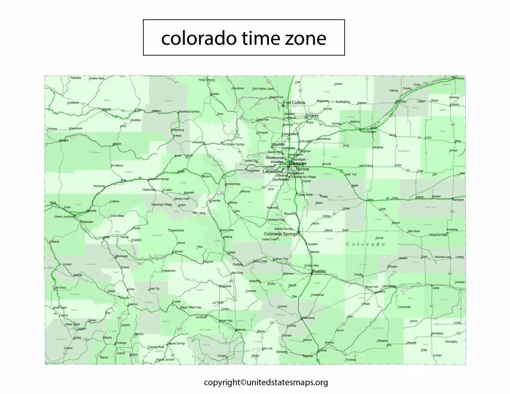 Colorado Springs Time Zone Map