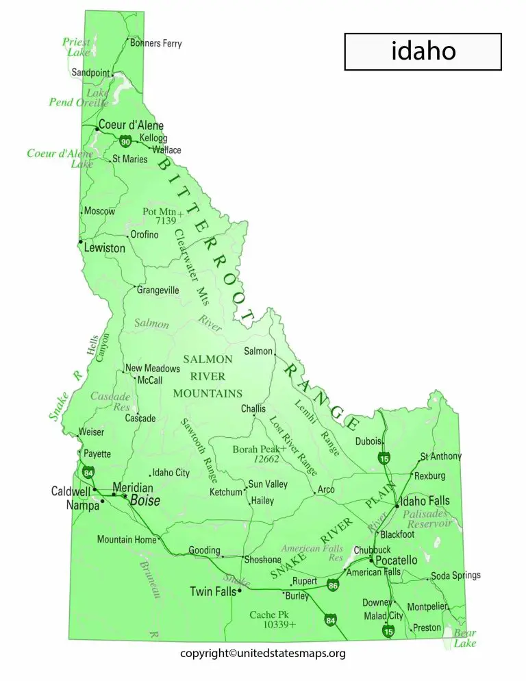 Idaho Political Map | Political Map of Idaho Counties