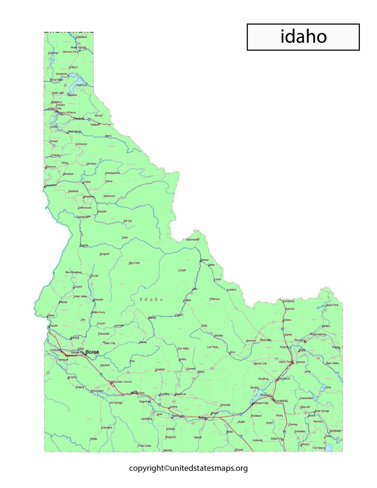 Idaho Political Map | Political Map of Idaho Counties