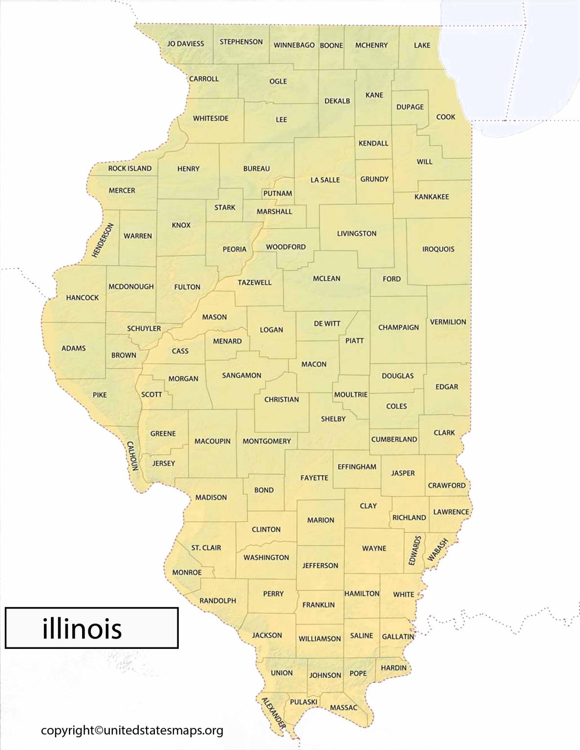 Illinois Political Map | Political Map of Illinois