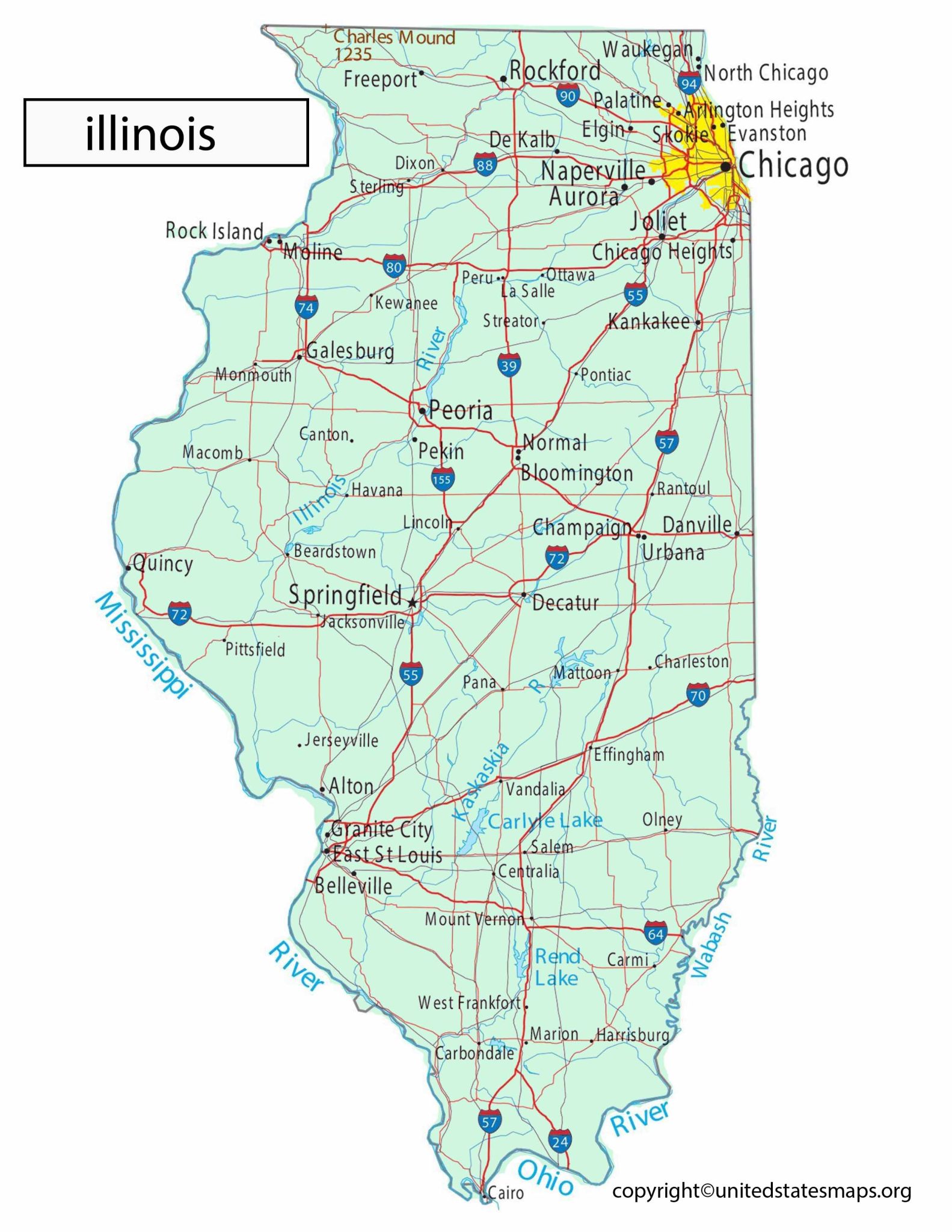 Illinois Political Map | Political Map of Illinois