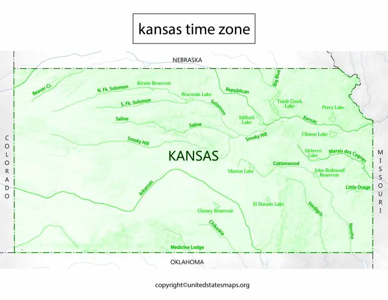 Kansas Time Zone Map Time Zone Map Of Kansas   Kansas City Time Zone Map 768x593 