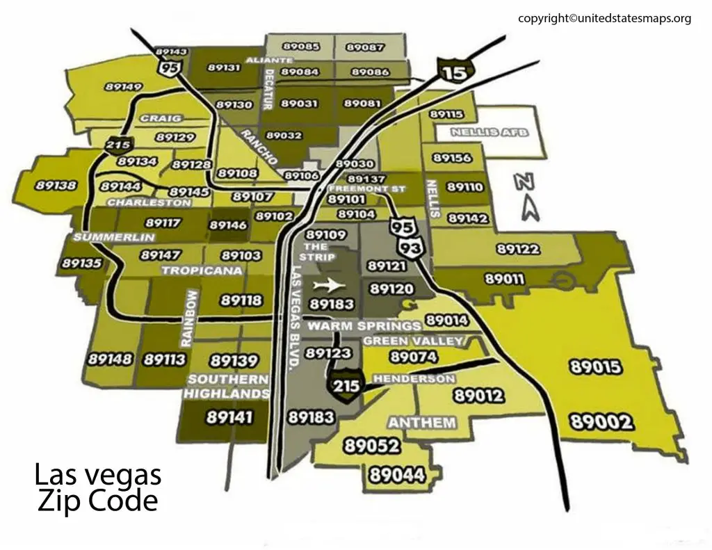 Las Vegas Map by Zip Code