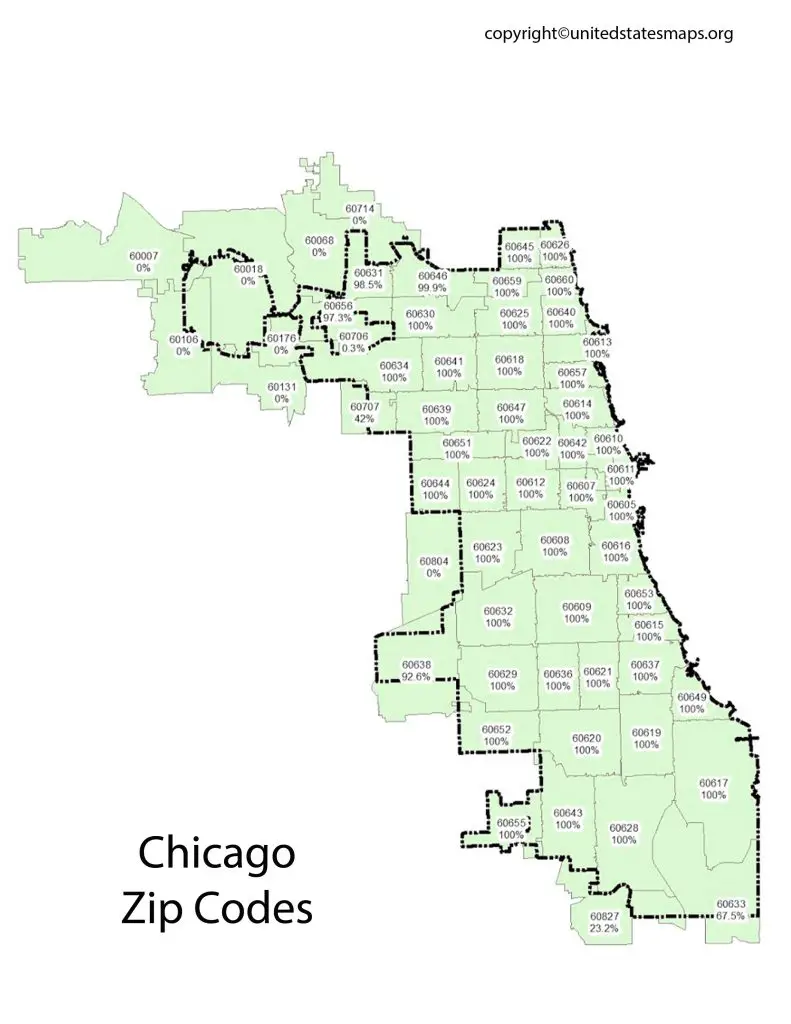 Map of Chicago Zip Codes