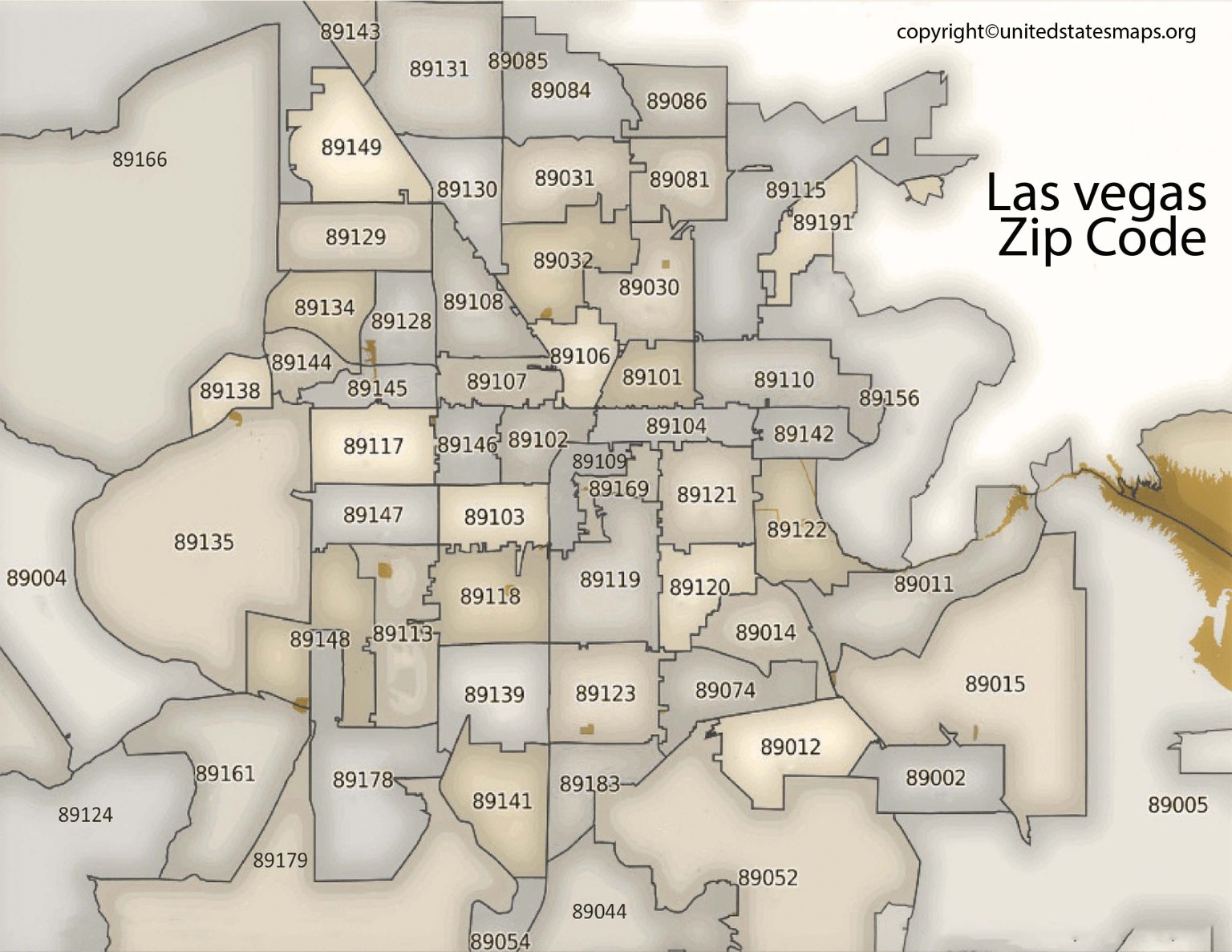 Las Vegas Zip Code Map Zip Code Map Of Las Vegas