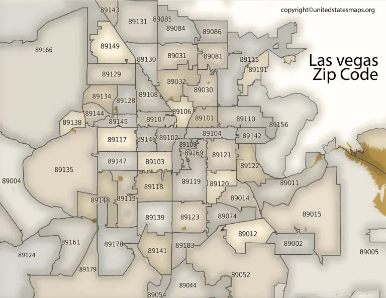 Las Vegas Zip Code Map | Zip Code Map of Las Vegas