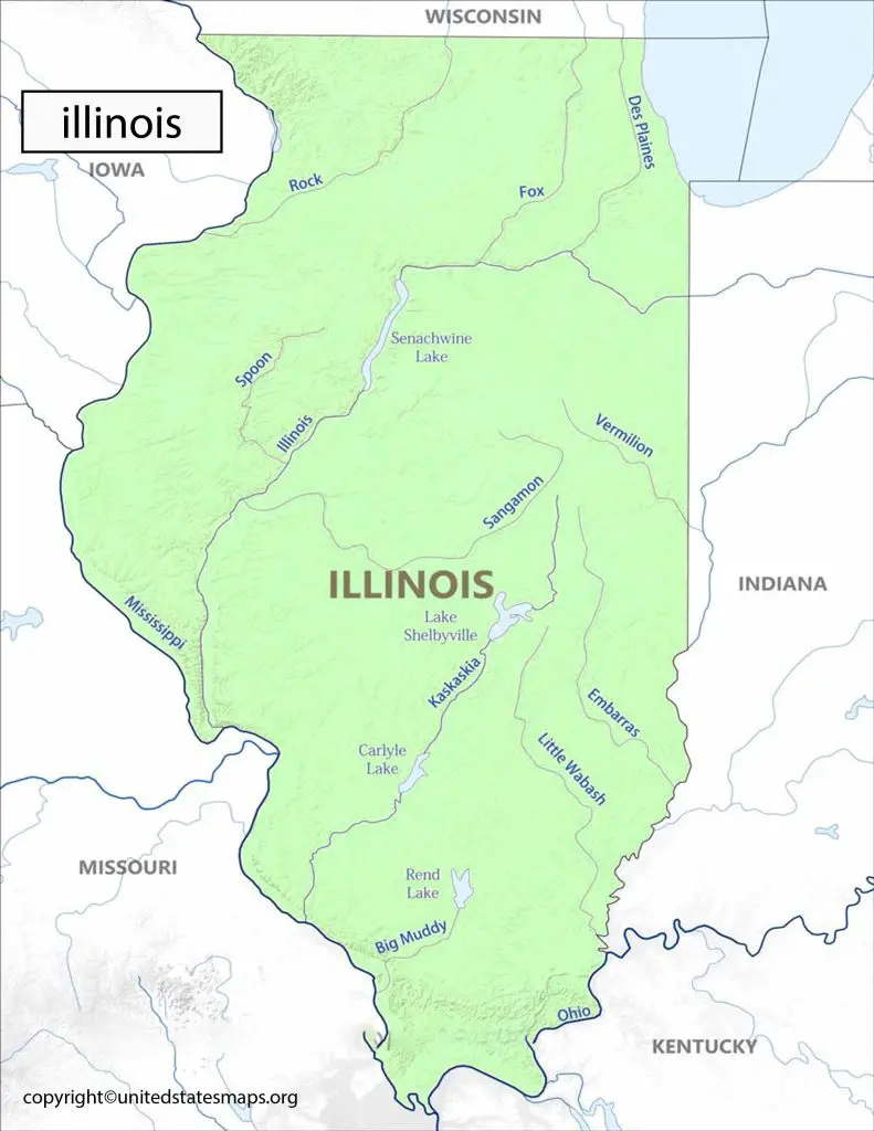 Political Map of Illinois