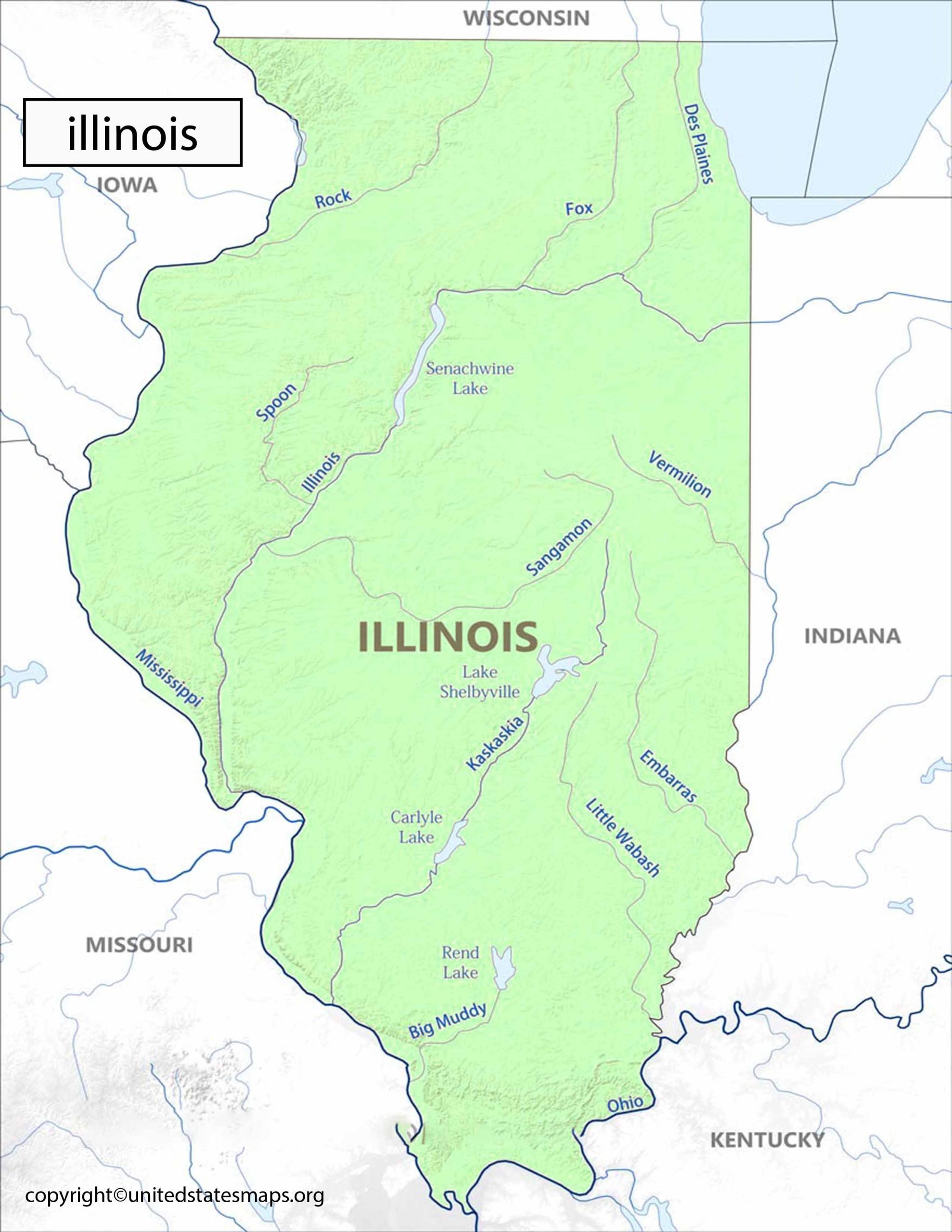 Illinois Political Map  Political Map of Illinois