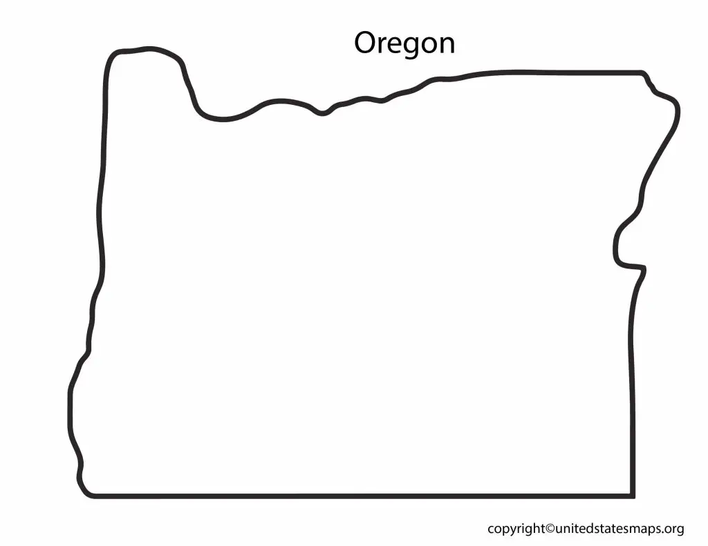 Printable Map of Oregon Blank