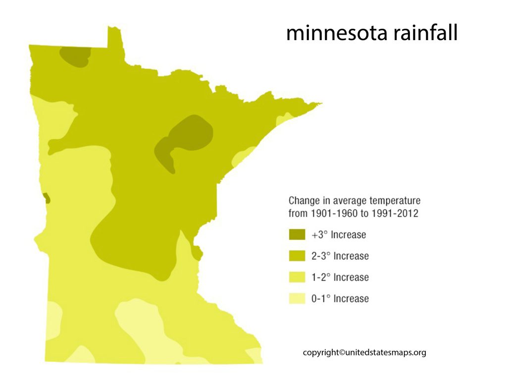 Rainfall Map of Minnesota