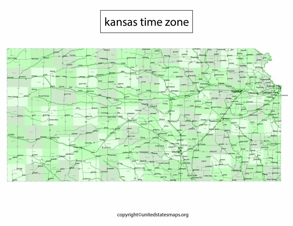 Time Zone Map Kansas