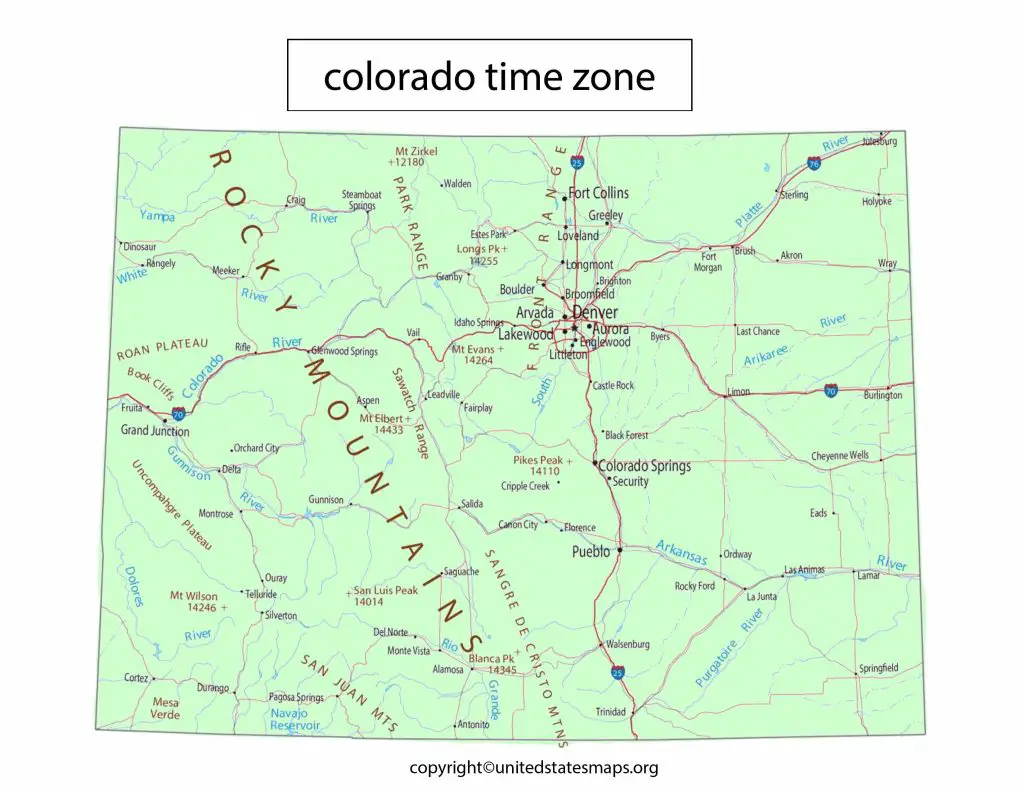 Time Zone Map Kansas Colorado