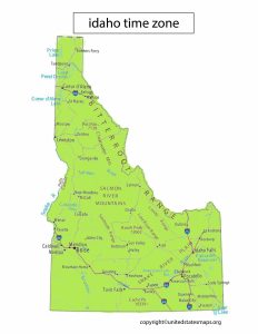 Idaho Time Zone Map | Time Zones in Idaho Map