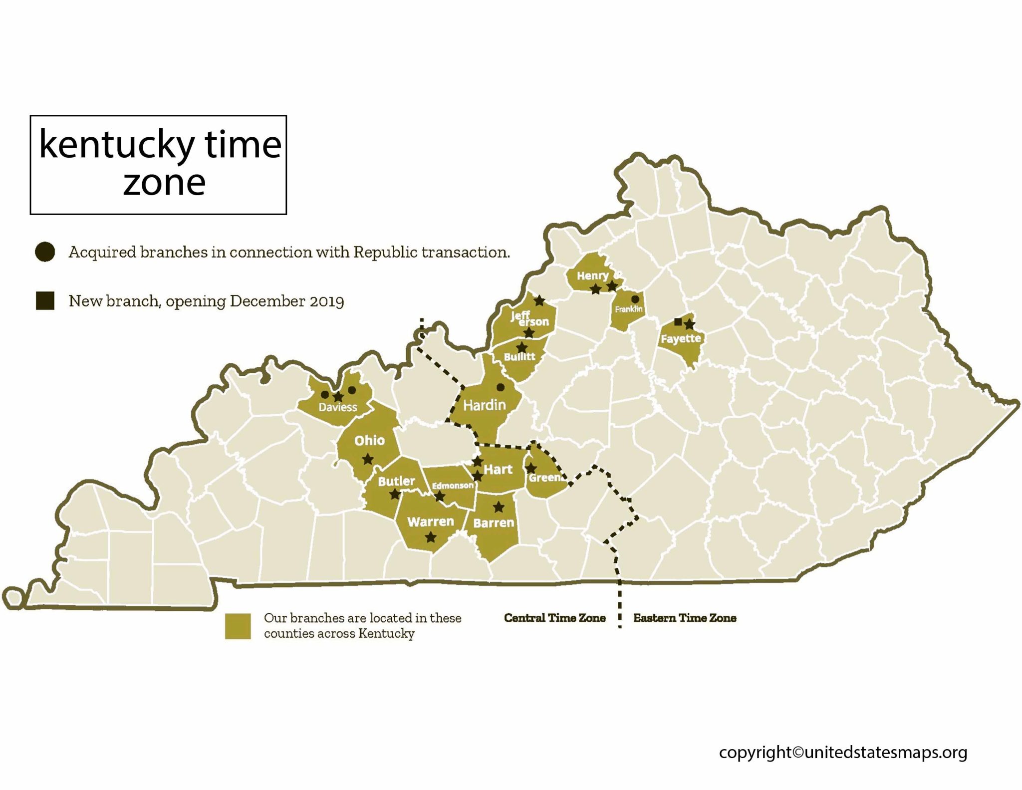 Kentucky Time Zone Map Map Of Time Zones Kentucky 3179