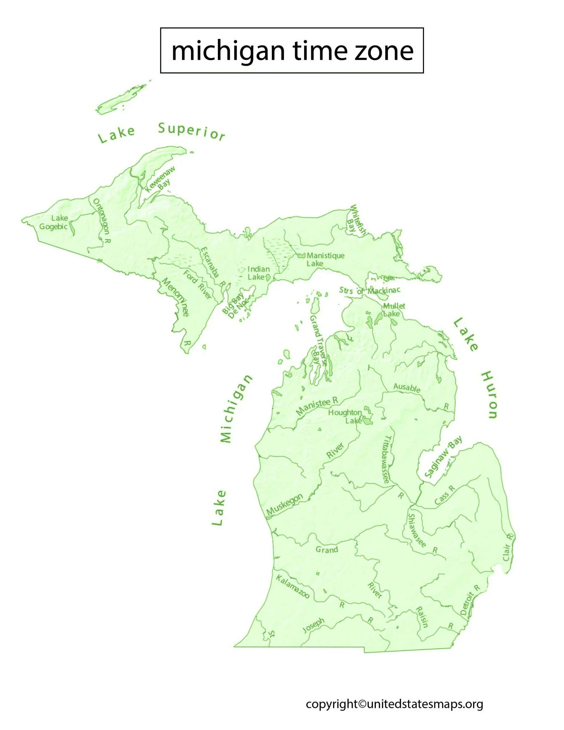 Time Zones In Michigan Map Scaled 