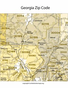 Georgia Zip Code Map | Map of Georgia Zip Codes