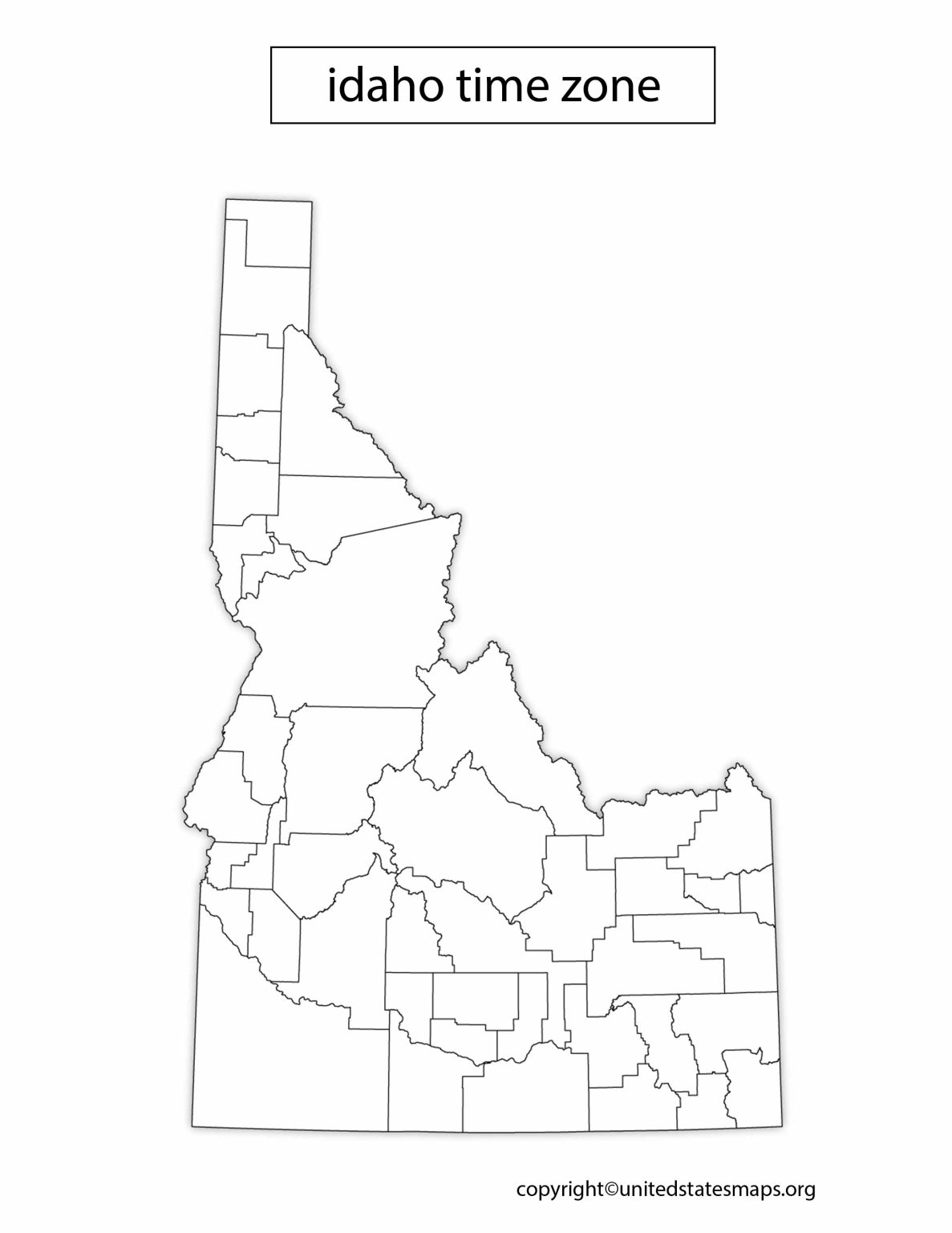 Idaho Time Zone Map Time Zones in Idaho Map