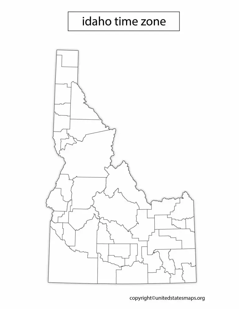 Idaho Time Zone Map | Time Zones in Idaho Map