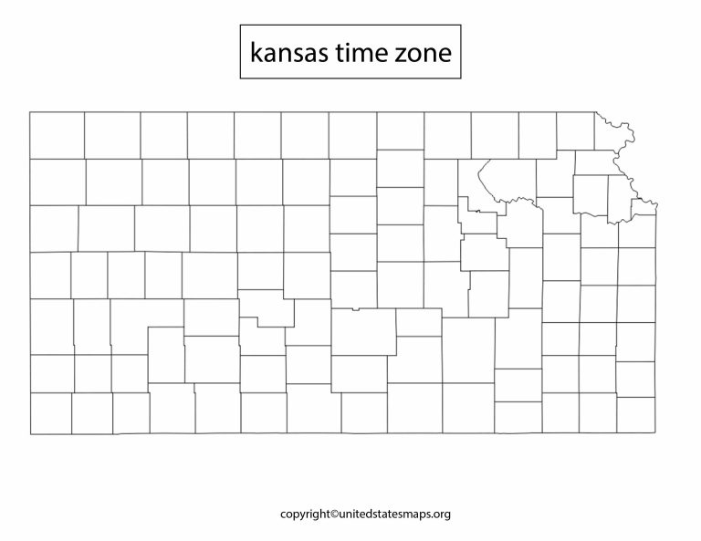Kansas Time Zone Map Time Zone Map of Kansas Kansas Time Zone Map Time Zone Map of Kansas