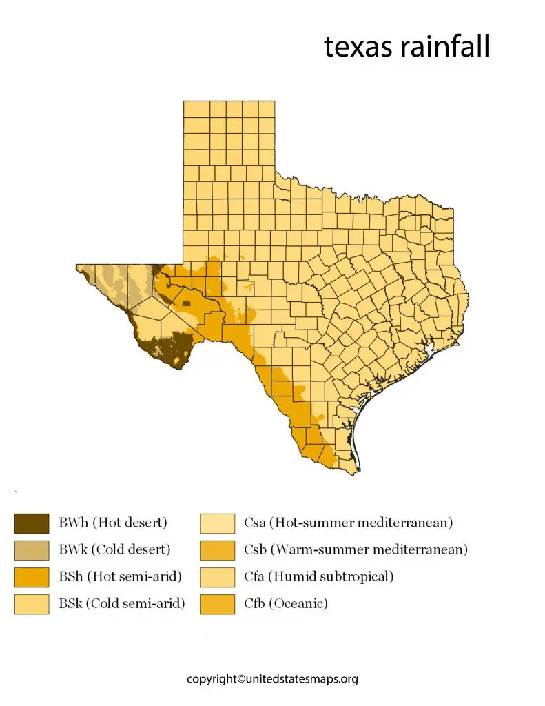 texas rainfall map