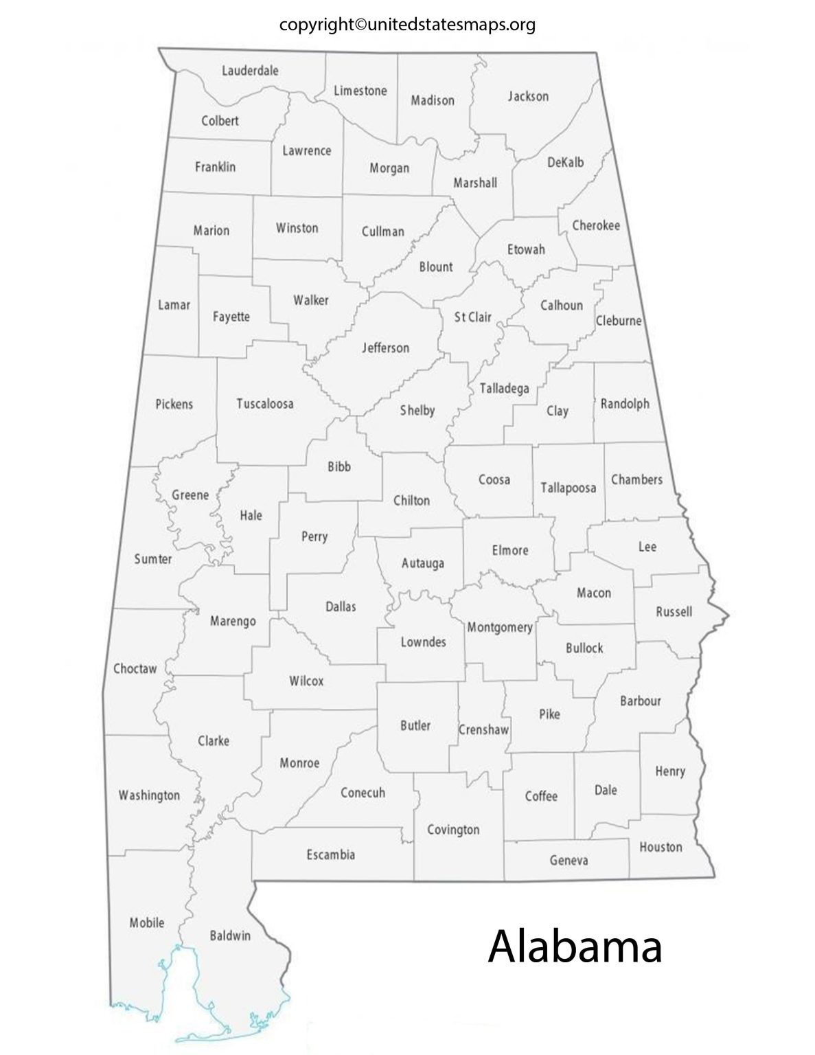 Alabama County Map County Map Of Alabama With Cities Alabama Counties Map 1187x1536