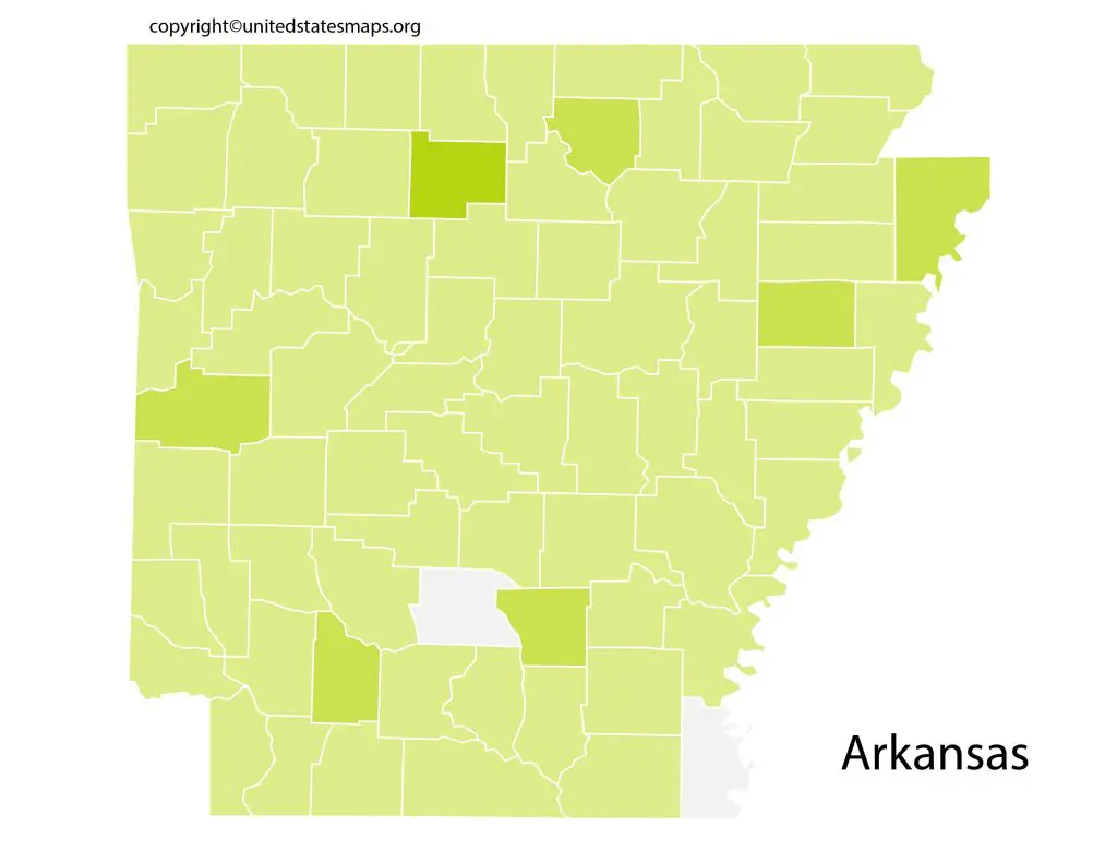Arkansas County City Map