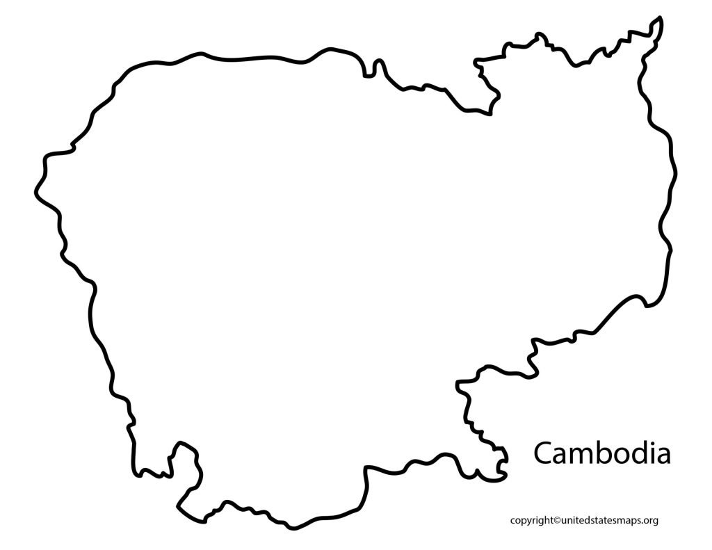 Blank Cambodia Map