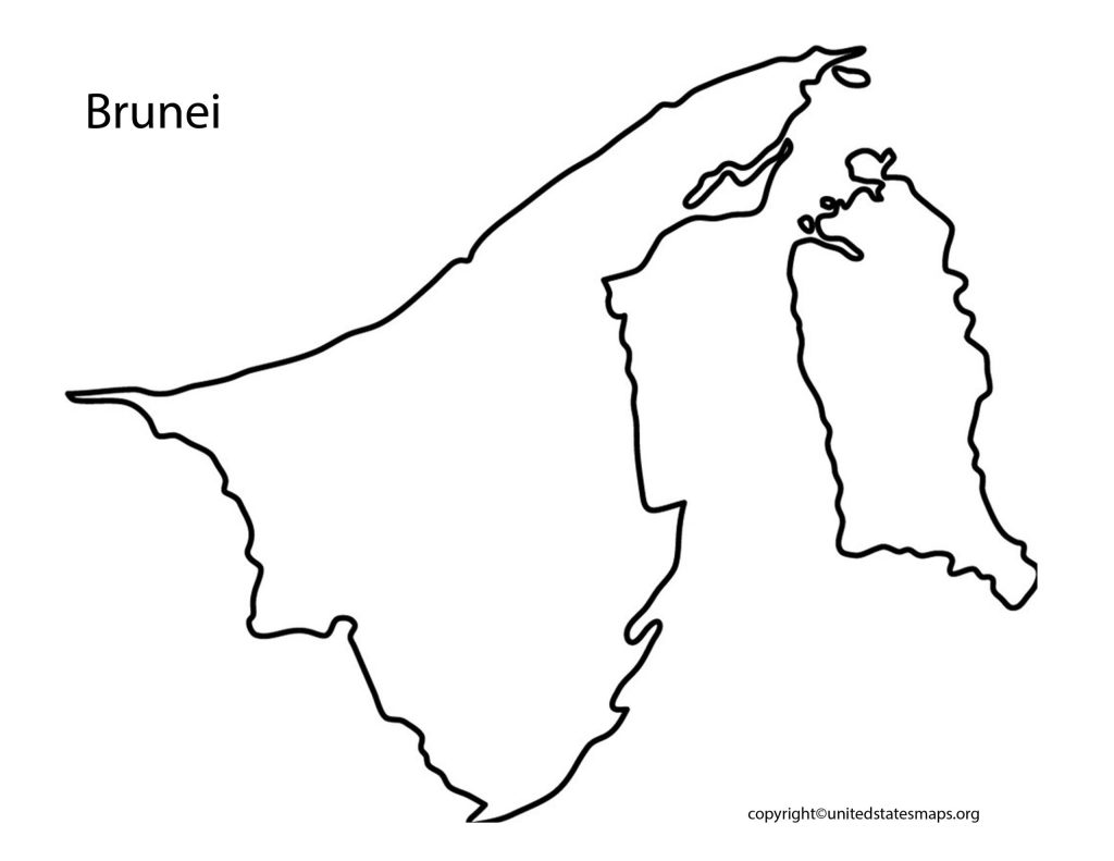 Brunei blank map