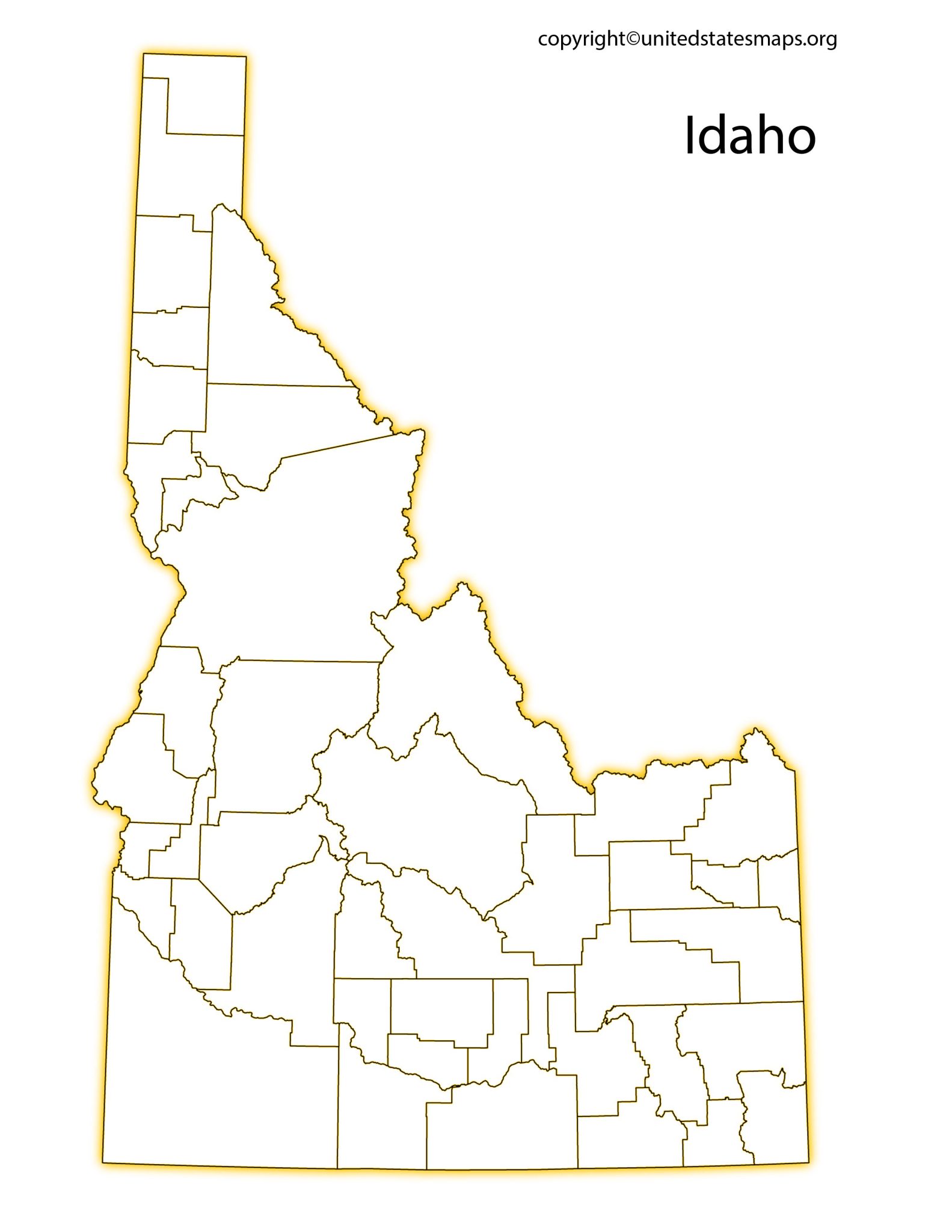 Idaho County Map County Map of Idaho with Cities