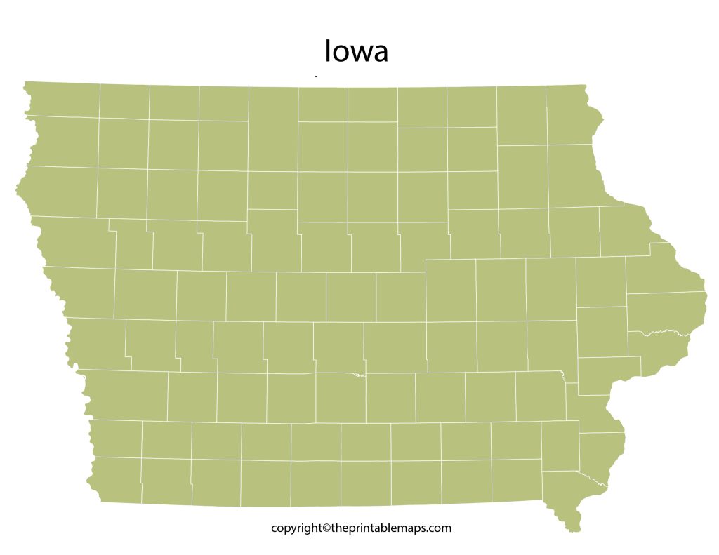 County Map Iowa with Cities