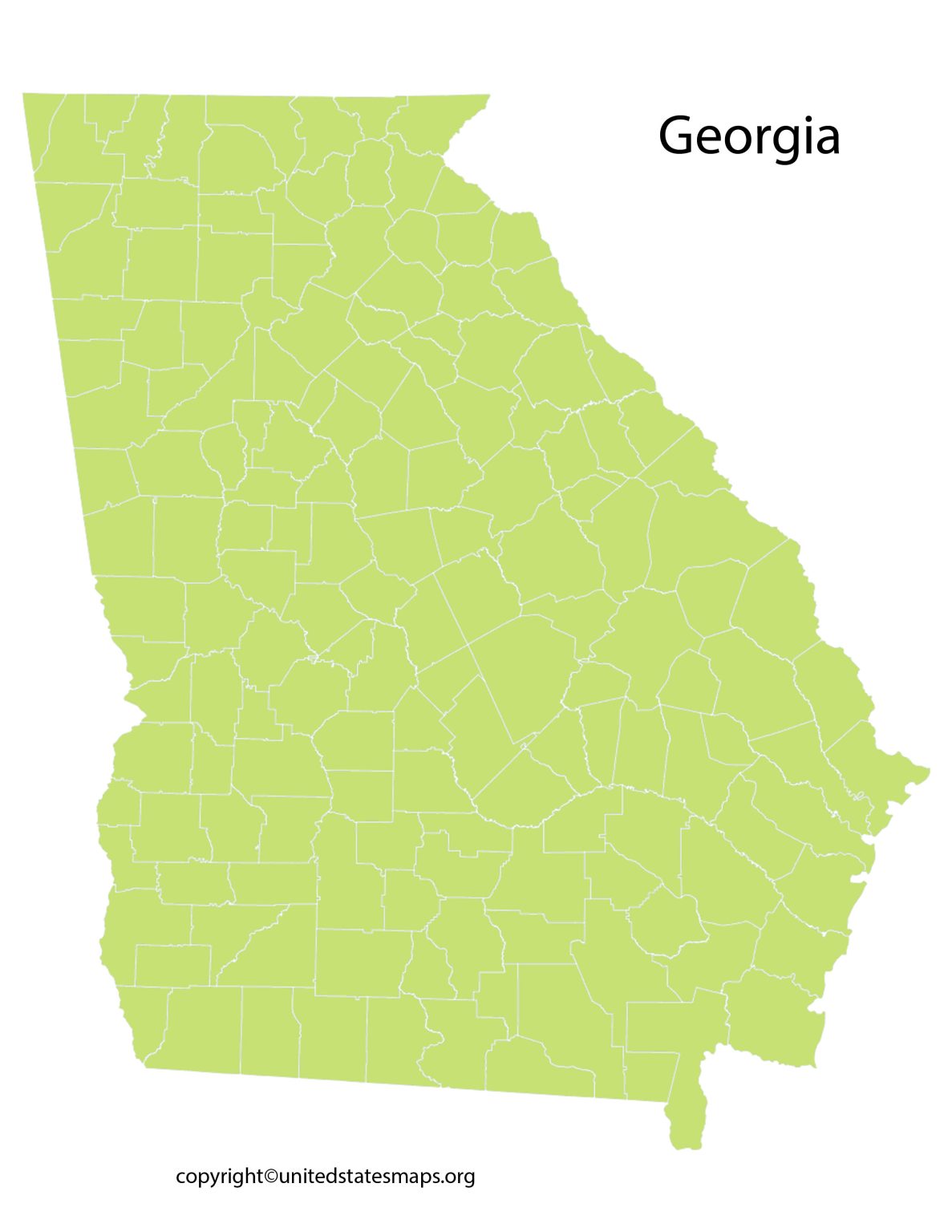Georgia County Map Map Of Counties In Georgia With Cities 5330