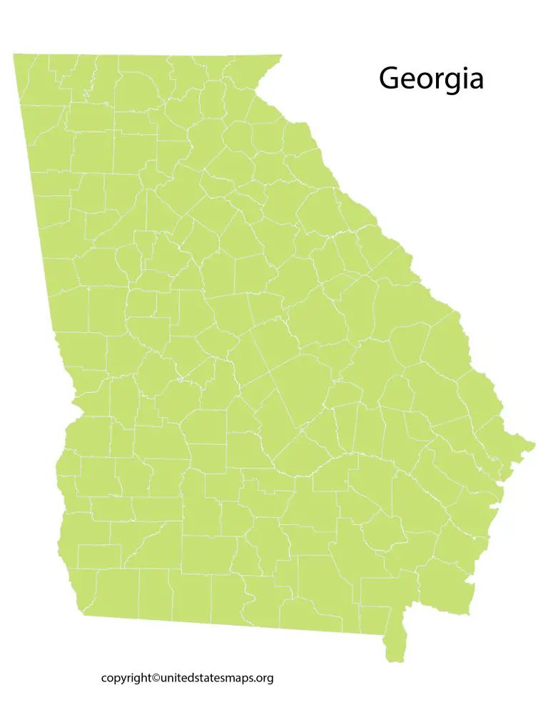 Georgia County Map | Map of Counties in Georgia with Cities